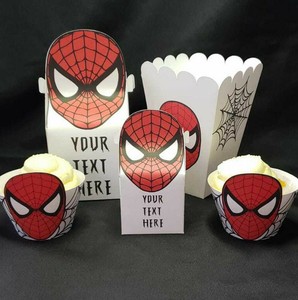 Spiderman Birthday Party Gift Favor Box Cupcake Wrapper Popcorn Box Ebay
