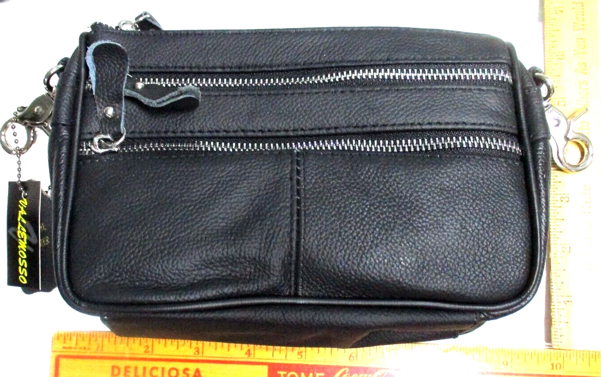 leather belt loop clip purse lady rider bag biker chick motorcycle accessory new