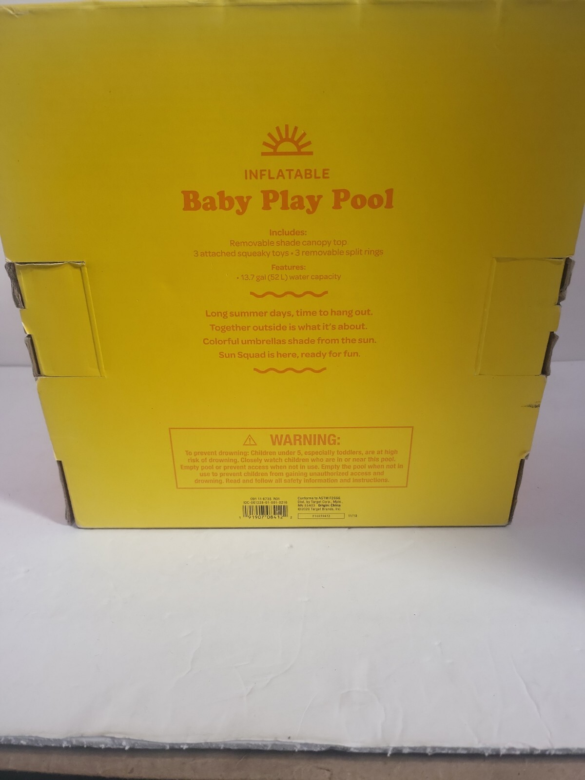 Sun Squad Cabana Shade Inflatable Baby Play Pool 191907084122 eBay