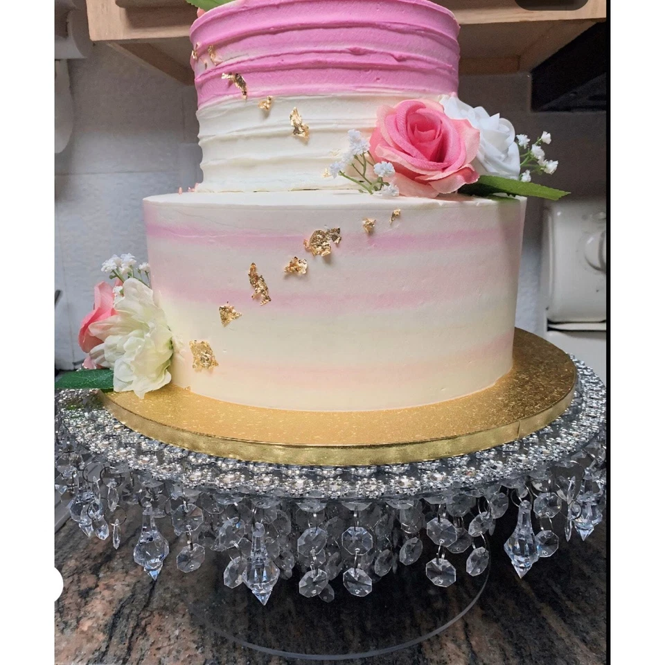 18inch Mirror Top Crystal Cake Stand For weddings - Image 3 of 4