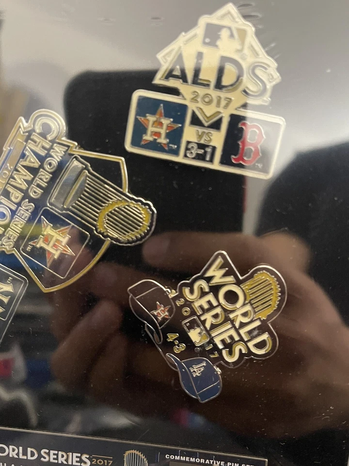 2017 World Series Champions Houston Astros 5 Pin Collector Set. New Sealed - Image 3 of 4