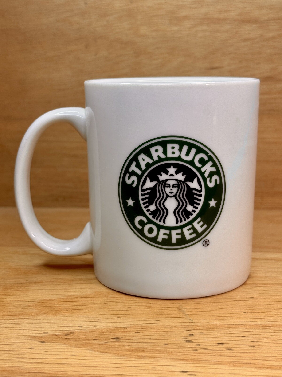 STARBUCKS Coffee Mug Vintage White Siren Split Tail Logo 2006 Classic design