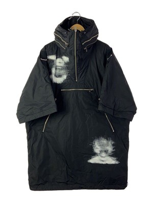Soloist Down Jacket 23SS Accordion Hood Anorak 44 Nylon Black 