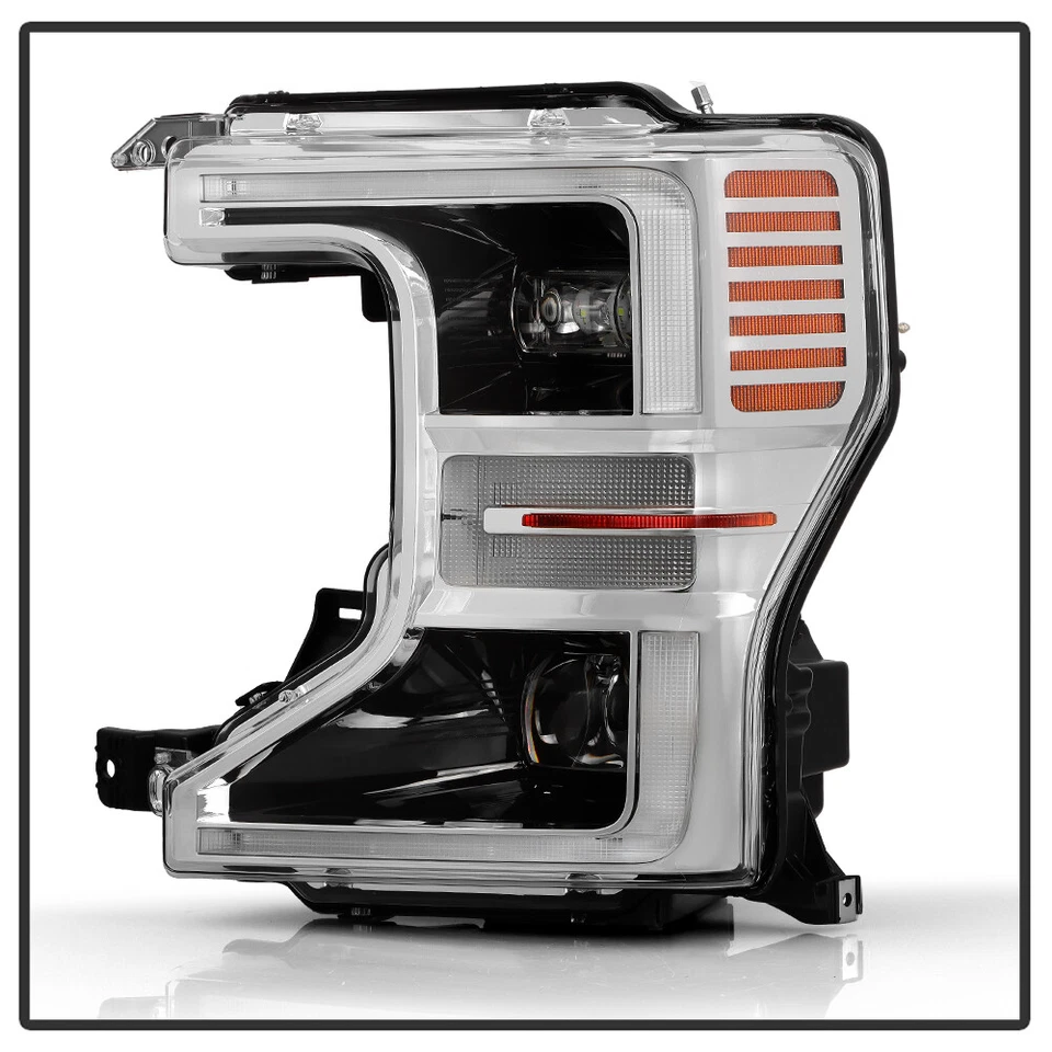 Par de faros LED completos cromados para Ford F250 F350 SuperDuty 2020-2022 Foto 3 de 4