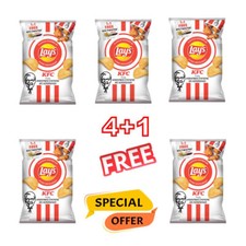 Lay's Wavy Chips con KFC Auténtica Receta Sabor Pollo 4x120 g + 1 Gratis