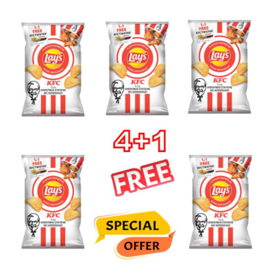 Lay's Wavy Chips with KFC Authentic Recipe Chicken Flavor 4x120 g + 1 Free