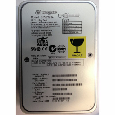 9L5002-001 - Seagate less than 4GB 5400 RPM IDE 3.5'' HDD