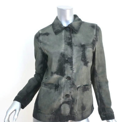 値下げ!!Christian Dior デニムジャケット 36 Christian Dior Tie Dye Denim Jacket Greenish Gray Cotton Size 36