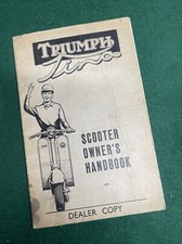 Triumph Tina Owners Handbook Instruction Manual 1963 Book Original Dealers Copy 