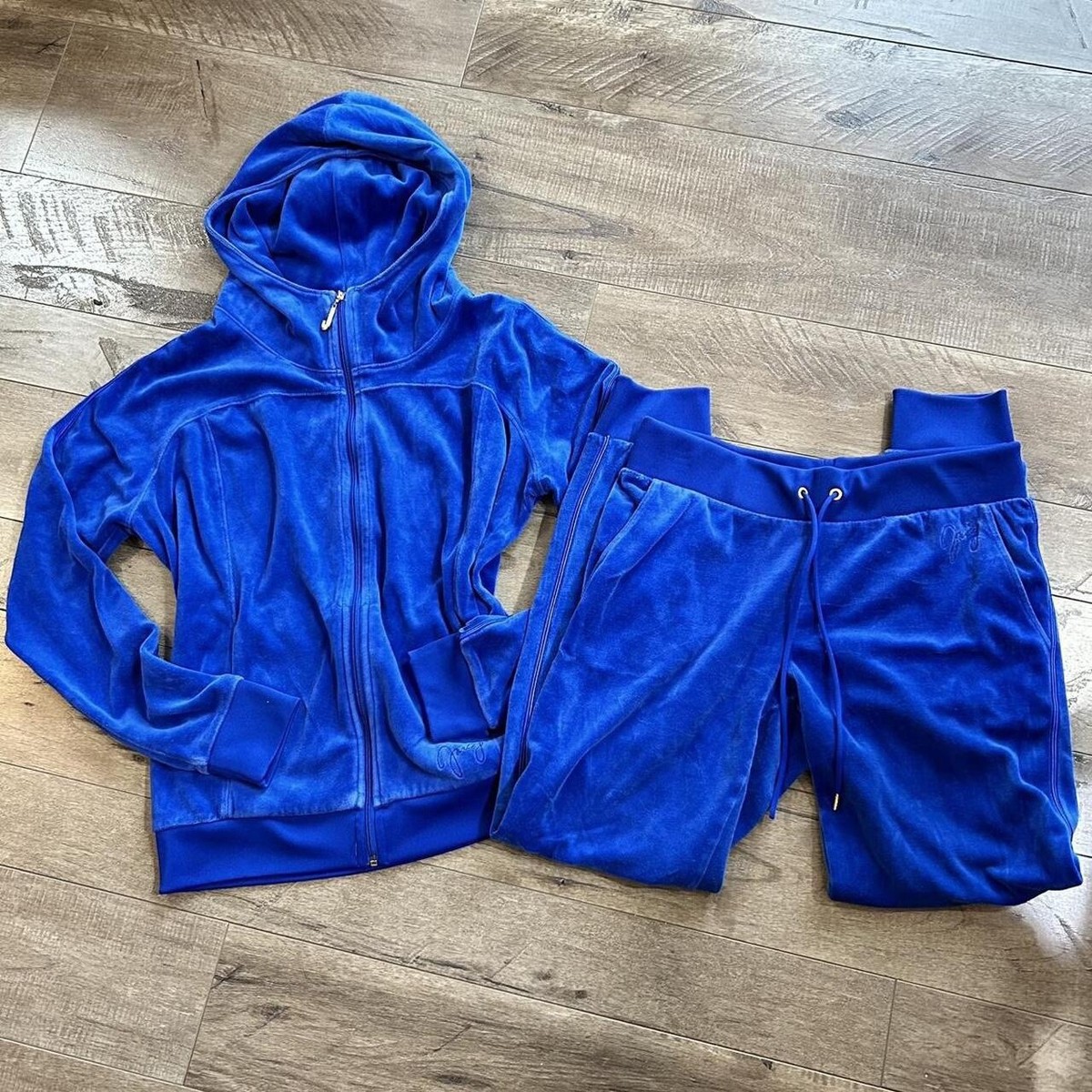 JUICY COUTURE Royal Blue Velvet Jacket Pants Tracksuit Set | eBay