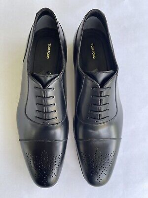 TOM FORD Mens Cap Toe Oxfords Shoes Black Leather Size 9.5 $1800 | eBay