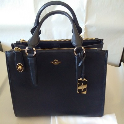 COACH BLACK LEATHER SATCHEL HANDBAG CLASSIC STYLE GORGEOUS NEW | eBay