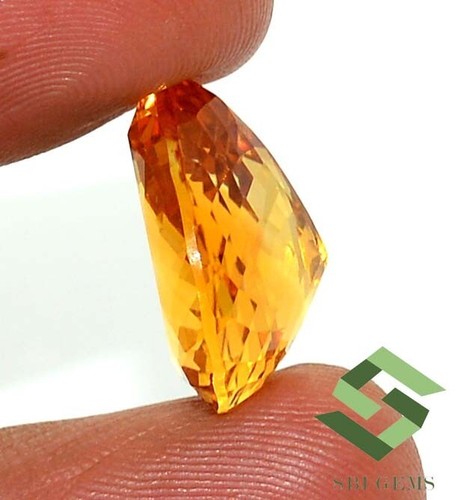 Certified Natural Citrine Fancy Pear Cut 19x19 mm 18.87 Cts Loose Gemstone - Picture 3 of 7