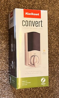 Kwikset Convert ZIGBEE 3.0 Electronic Smart Lock Satin Nickel Finish SEALED BOX