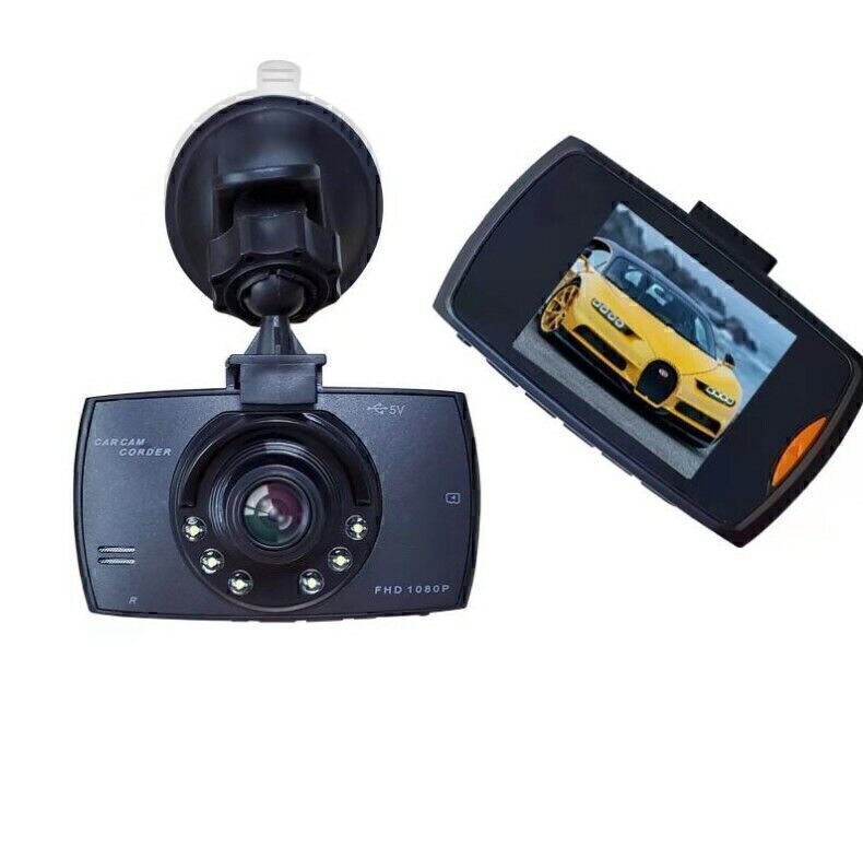 1080P LCD Car DVR Dash Cam with G-Sensor for Front and Interior Recording