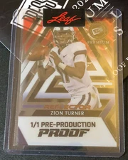 2024 Press Pass 🏈 ZION TURNER Reflector Rookie RC #1/1 Jax State GAMECOCKS