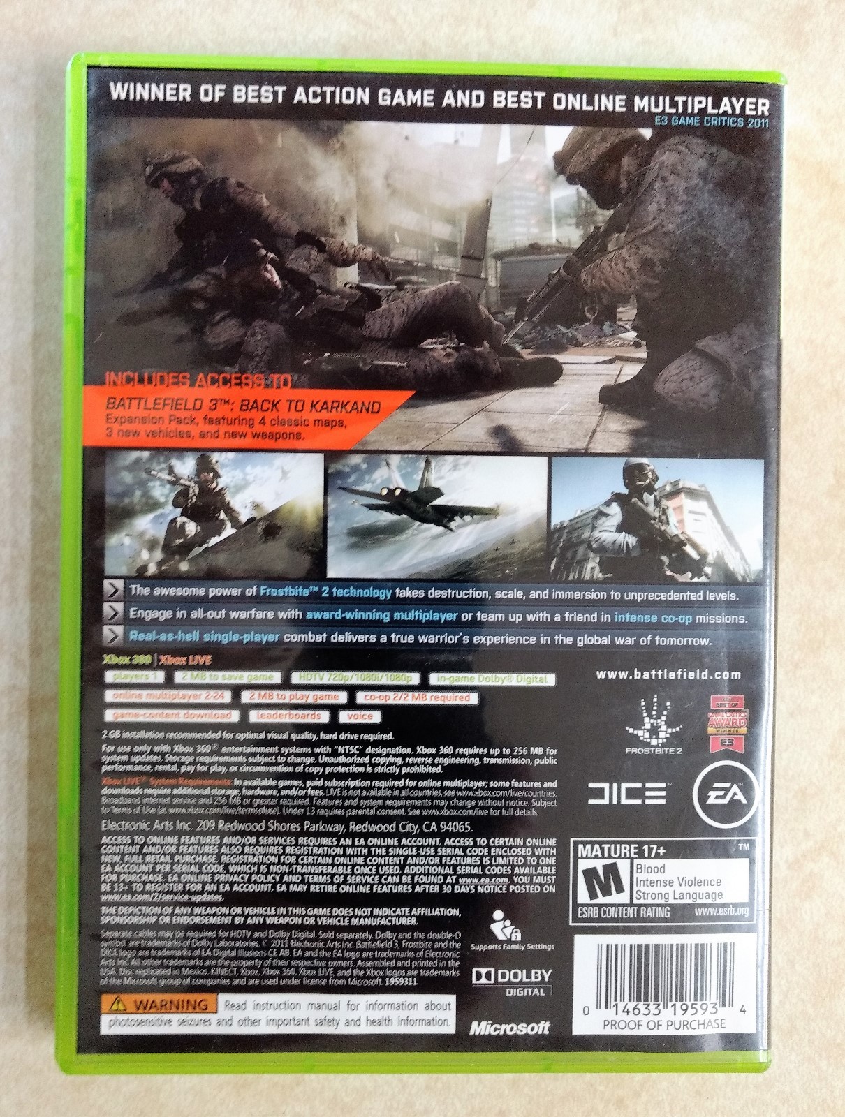 Battlefield 3 -- Limited Edition (Microsoft Xbox 360, 2011) - 