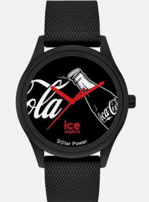 Ice-Watch COCA COLA ICE 018512 solar power black Medium Uhr Silikon schwarz Neu