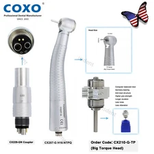 US COXO Dental High Speed Handpiece 6-Hole Fiber Optic LED NSK Phatelus Coupling