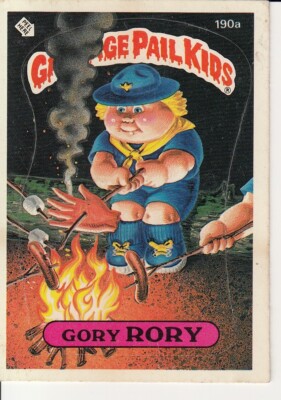 1986 Garbage Pail Kids GORY RORY 190a Topps Original Series Decal Sticker