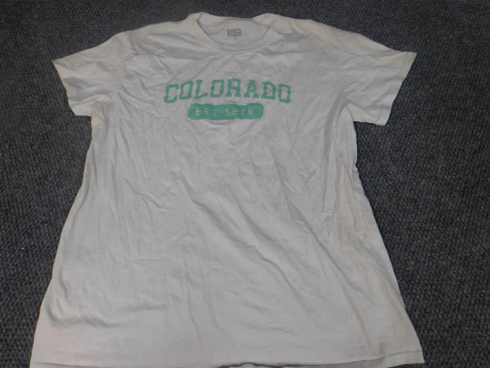 Camisa para mujer Brisco Brands grande blanca gráfica Colorado Foto 2 de 4