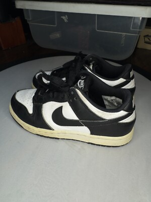 Nike Dunk Low Retro White Black Panda Shoes 1Y