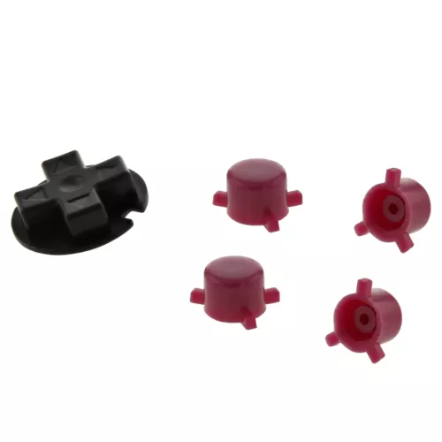 Action Buttons & D-Pad Set For Odroid-Go Advance Console - Maroon Red & Black