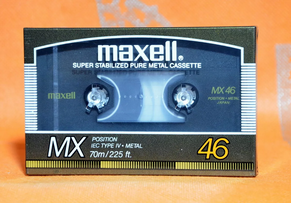 Maxell MX 46 Japan 1986 TYPE IV Metal Cassette Tape SEALED EU market Maxell MX 46 Japan 1986 TYPE IV Metal Cassette Tape SEALED EU market