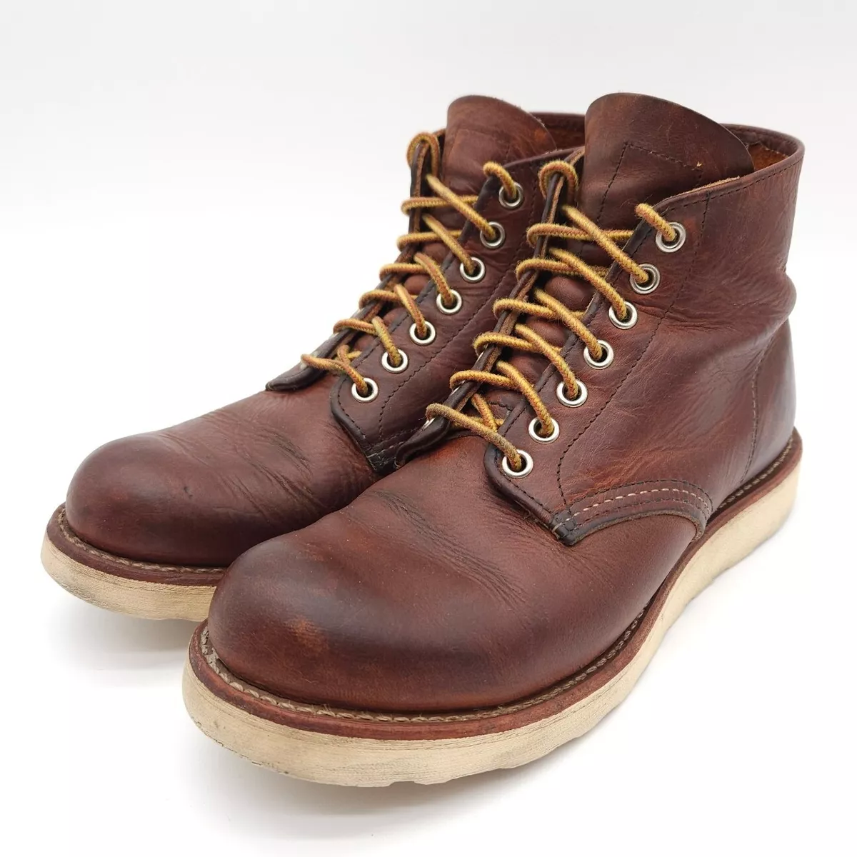 Red Wing (Mens Size 6) 9111 Classic Round Toe Brown Leather Work Boots USA  Made