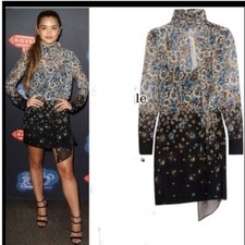 Unique Livonia Printed Silk Georgette Floral Mini Dress US4 UK8 EU36