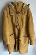 Vintage Italy Gallotti Shearling Sheepskin Leather Suede Fur Jacket Men's 52 XL
