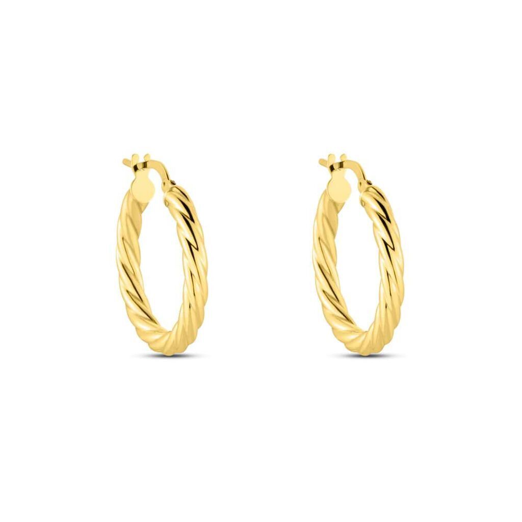 Womens Earrings STROILI 1418289 9k Gold Circles