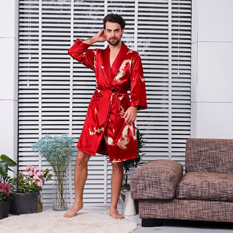 Peignoir homme satin hot sale