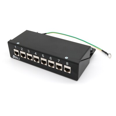 Cat8 Patchpanel 8 Port Keystone Cat 8.1 Rj45 geschirmt Gehäuse Desktop Aufputz s