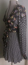 Free People Dress Women XS -Black Wonderland Mini Boho Prairie Cottagecore NWT