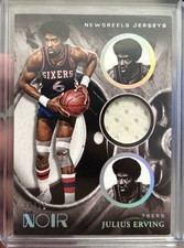 Julius Erving 2020-21 Panini Noir Newsreels Jerseys /75 Game Used Jersey