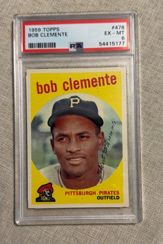 1959 TOPPS #478 ROBERTO BOB CLEMENTE PSA 6   PITTSBURGH PIRATES HOF