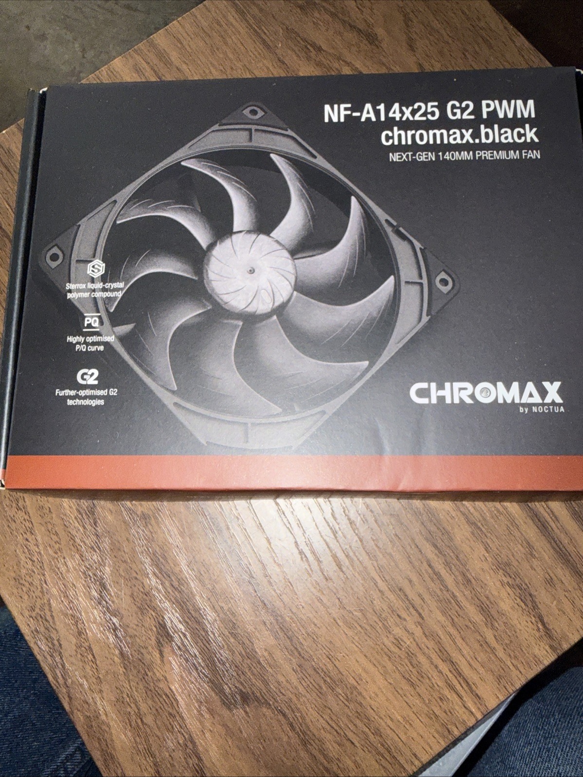 Noctua NF-A14x25 G2 PWM chromax.Black, Premium-Quality Quiet 140mm PC Fan (Bl...