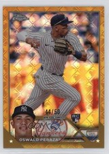 2023 Topps Chrome Logofractor Edition Gold Refractor 44/50 Oswald Peraza 0w3