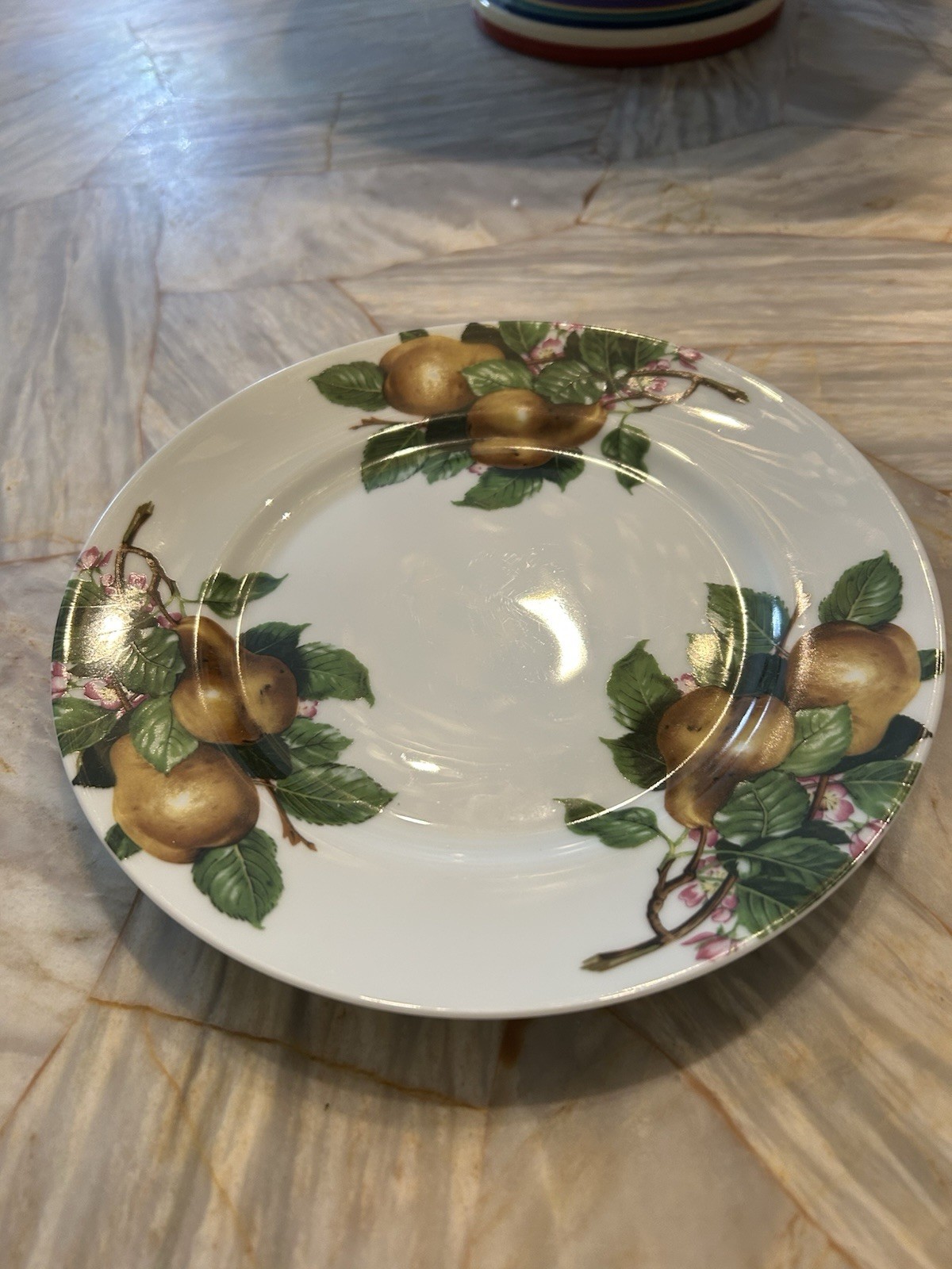 Bill Goldsmith Compote Limoges Plate Pears