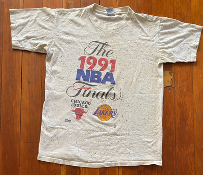 1991 NBA Finals BULLS Vs LAKERS Shirt LARGE Tee Salem Jordan USA