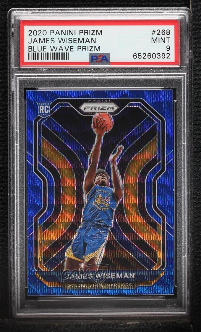 2020-21 Panini Prizm Blue Wave Prizm James Wiseman #268 PSA 9 MINT 2l4