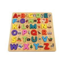 Wooden Puzzle Board Preschool Toy Safe for Classroom, Preschoolers, Toddlers