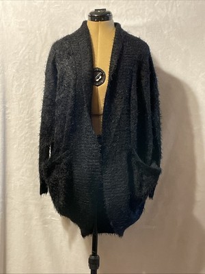 NWT Women s Minkpink Cozy Black Cardigan Sweater  Size Small 