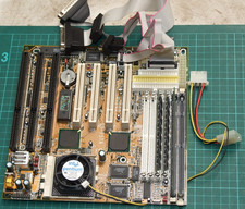 S&D SD-P5TA Socket 7 AT motherboard w/ Pentium-MMX 166MHz CPU & 64Mb Ram