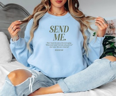 Send Me Then I Heard The Damen Sweatshirt Jesaja 6 8 Christlicher Glaube