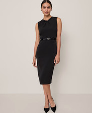 NWT  179 Ann Taylor Petite twist neck midi sheath dress sz 4P