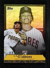 2022 Topps Series 2 Fresh Faces Black 47/75 CJ Abrams #14 0bi3