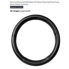 GG Grand General Black 18" Deluxe Steering Wheel Cover