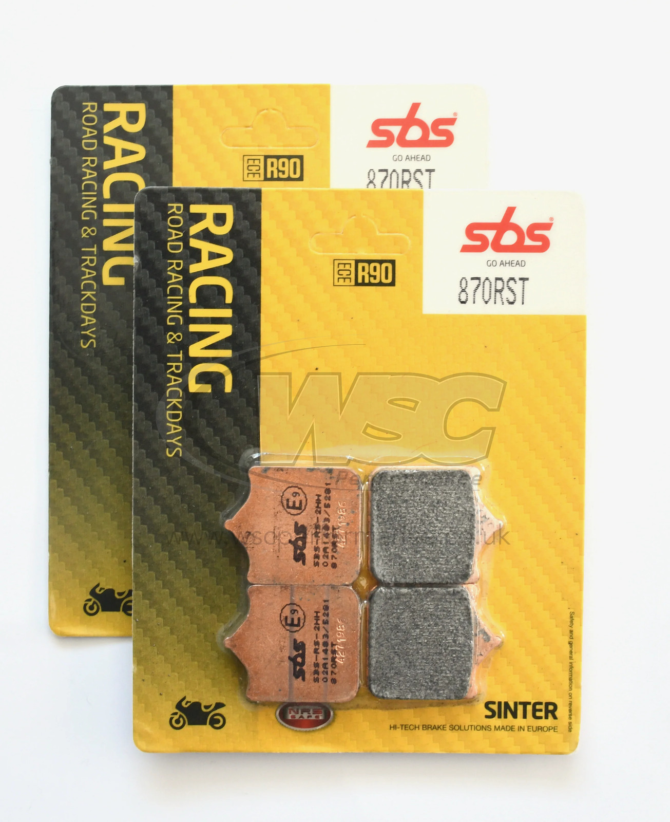 Pastiglie freno sinterizzate racing SBS 870RST 870RS 2 coppie BMW S1000R 13-19 S1000RR 09-18
